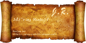 Járay Rudolf névjegykártya