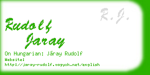 rudolf jaray business card